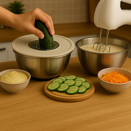 Gourmetific™ Edelstahl-Schüssel-Set