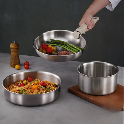 Gourmetific™ Pfannenset aus Edelstahl