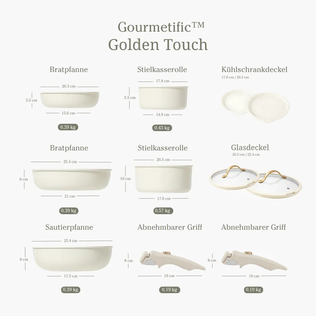 Gourmetific™ Pfannenset - Golden Touch